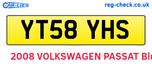 YT58YHS are the vehicle registration plates.