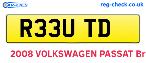 R33UTD are the vehicle registration plates.