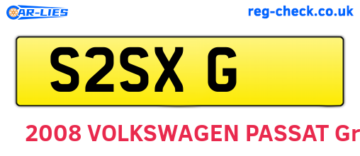 S2SXG are the vehicle registration plates.
