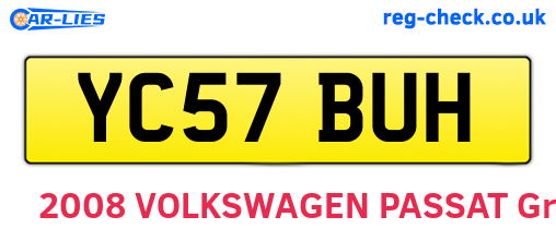 YC57BUH are the vehicle registration plates.