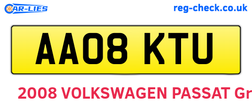 AA08KTU are the vehicle registration plates.