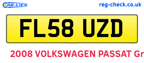 FL58UZD are the vehicle registration plates.