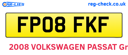 FP08FKF are the vehicle registration plates.