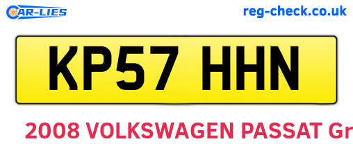 KP57HHN are the vehicle registration plates.