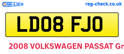 LD08FJO are the vehicle registration plates.
