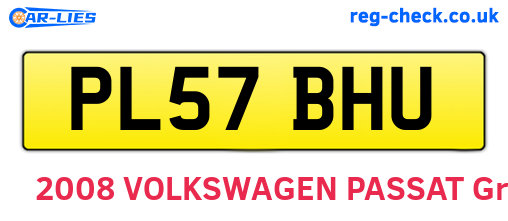 PL57BHU are the vehicle registration plates.