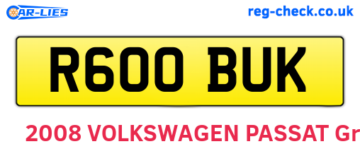 R600BUK are the vehicle registration plates.