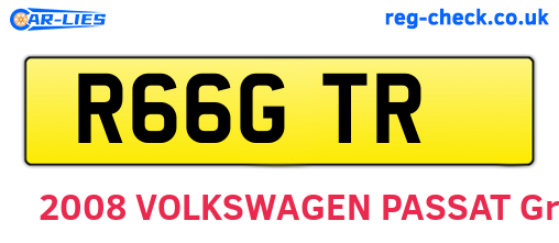R66GTR are the vehicle registration plates.