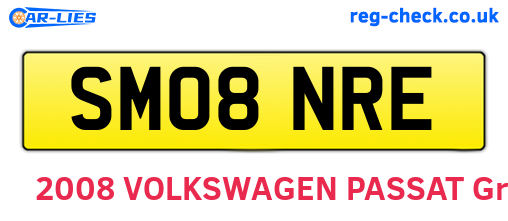 SM08NRE are the vehicle registration plates.