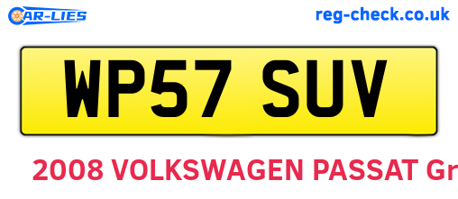 WP57SUV are the vehicle registration plates.