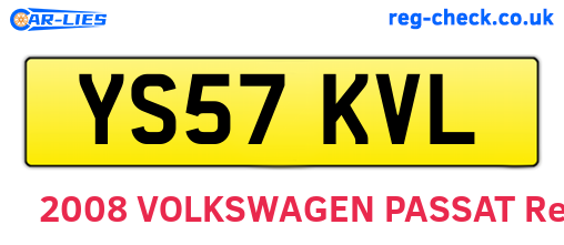 YS57KVL are the vehicle registration plates.