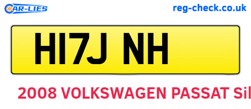 H17JNH are the vehicle registration plates.