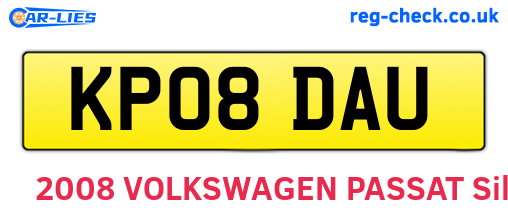 KP08DAU are the vehicle registration plates.