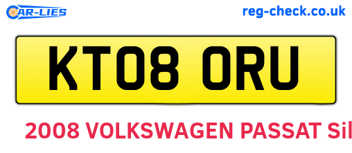 KT08ORU are the vehicle registration plates.