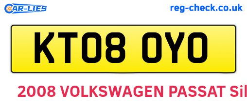 KT08OYO are the vehicle registration plates.
