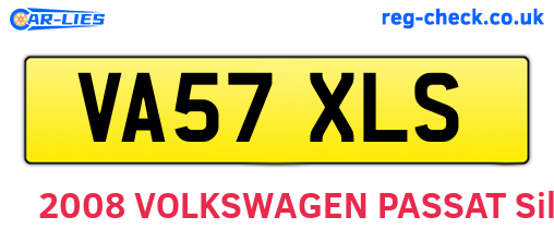 VA57XLS are the vehicle registration plates.
