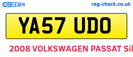 YA57UDO are the vehicle registration plates.