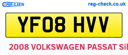YF08HVV are the vehicle registration plates.