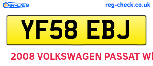 YF58EBJ are the vehicle registration plates.