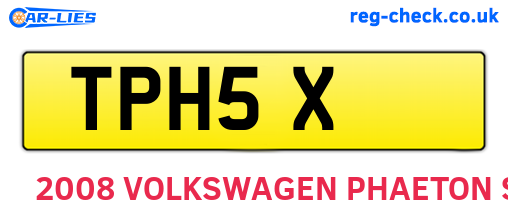 TPH5X are the vehicle registration plates.