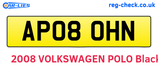 AP08OHN are the vehicle registration plates.