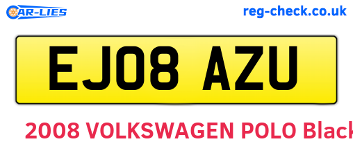 EJ08AZU are the vehicle registration plates.