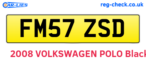 FM57ZSD are the vehicle registration plates.