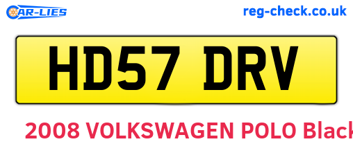 HD57DRV are the vehicle registration plates.