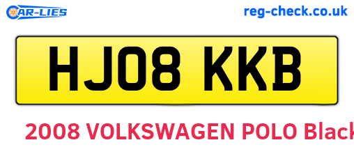 HJ08KKB are the vehicle registration plates.