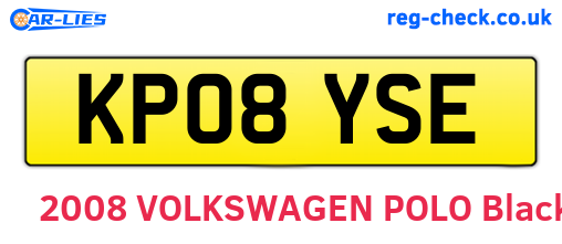 KP08YSE are the vehicle registration plates.