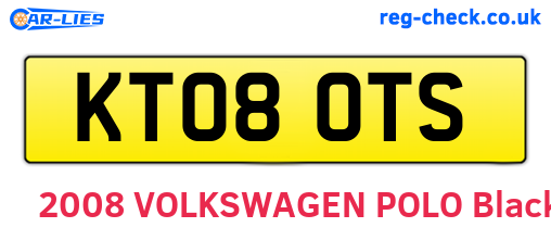 KT08OTS are the vehicle registration plates.