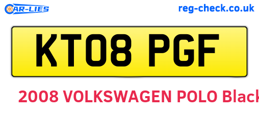 KT08PGF are the vehicle registration plates.