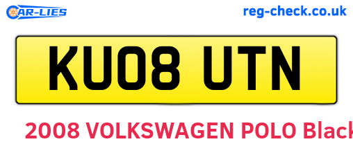 KU08UTN are the vehicle registration plates.
