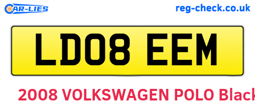 LD08EEM are the vehicle registration plates.
