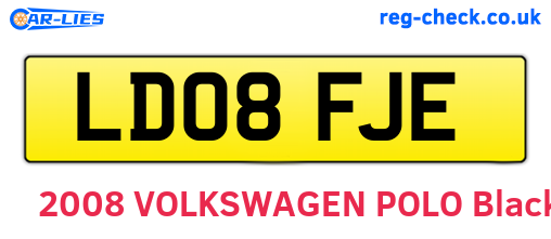 LD08FJE are the vehicle registration plates.