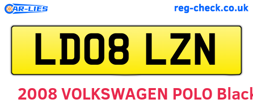 LD08LZN are the vehicle registration plates.