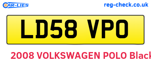 LD58VPO are the vehicle registration plates.