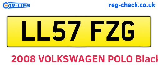 LL57FZG are the vehicle registration plates.