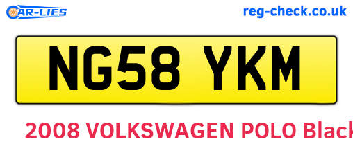 NG58YKM are the vehicle registration plates.
