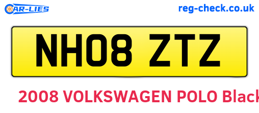 NH08ZTZ are the vehicle registration plates.