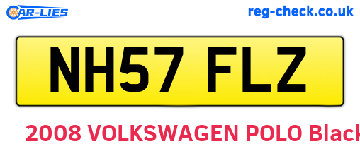 NH57FLZ are the vehicle registration plates.