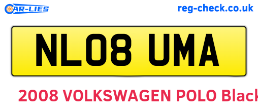 NL08UMA are the vehicle registration plates.