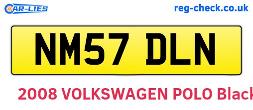NM57DLN are the vehicle registration plates.