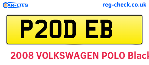 P20DEB are the vehicle registration plates.
