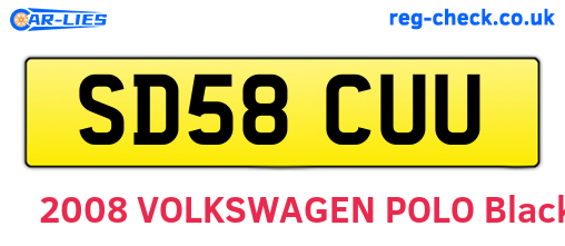 SD58CUU are the vehicle registration plates.