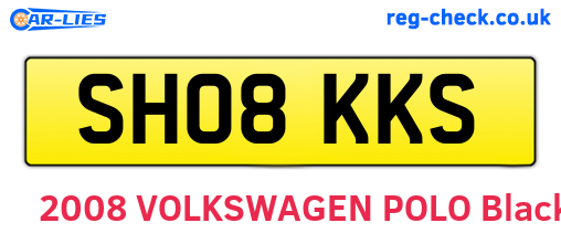 SH08KKS are the vehicle registration plates.
