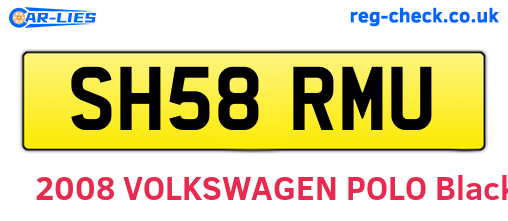 SH58RMU are the vehicle registration plates.