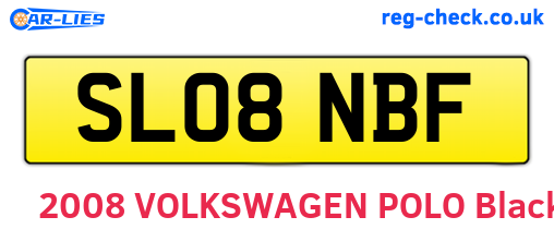 SL08NBF are the vehicle registration plates.