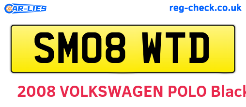 SM08WTD are the vehicle registration plates.