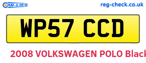 WP57CCD are the vehicle registration plates.